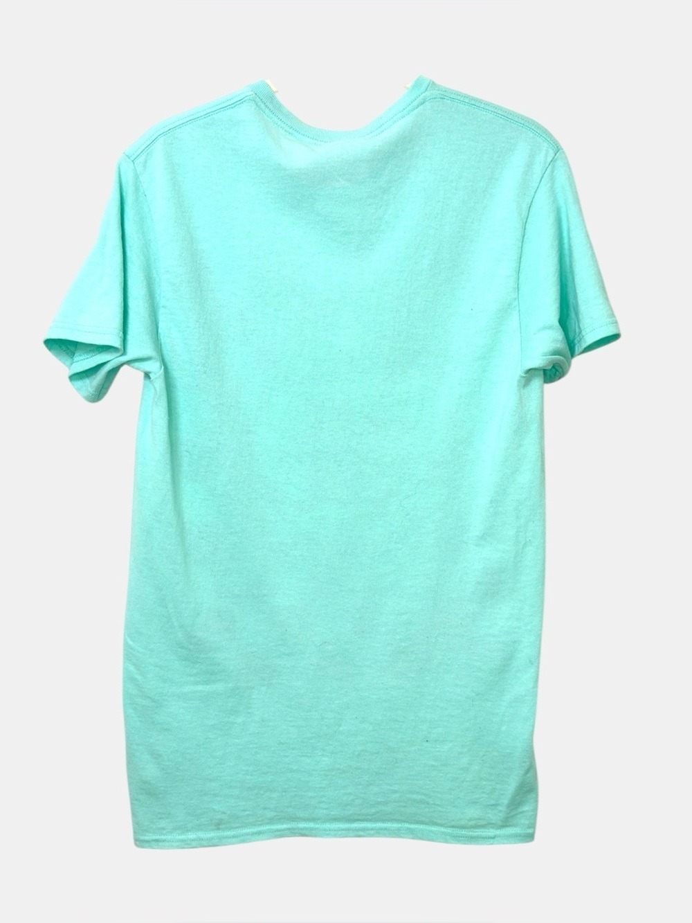 90s Red Rose Checkerboard Rubberized Graphic Tee S Teal Cyber Y2K Indie Sleaze - Picture 5 of 7
